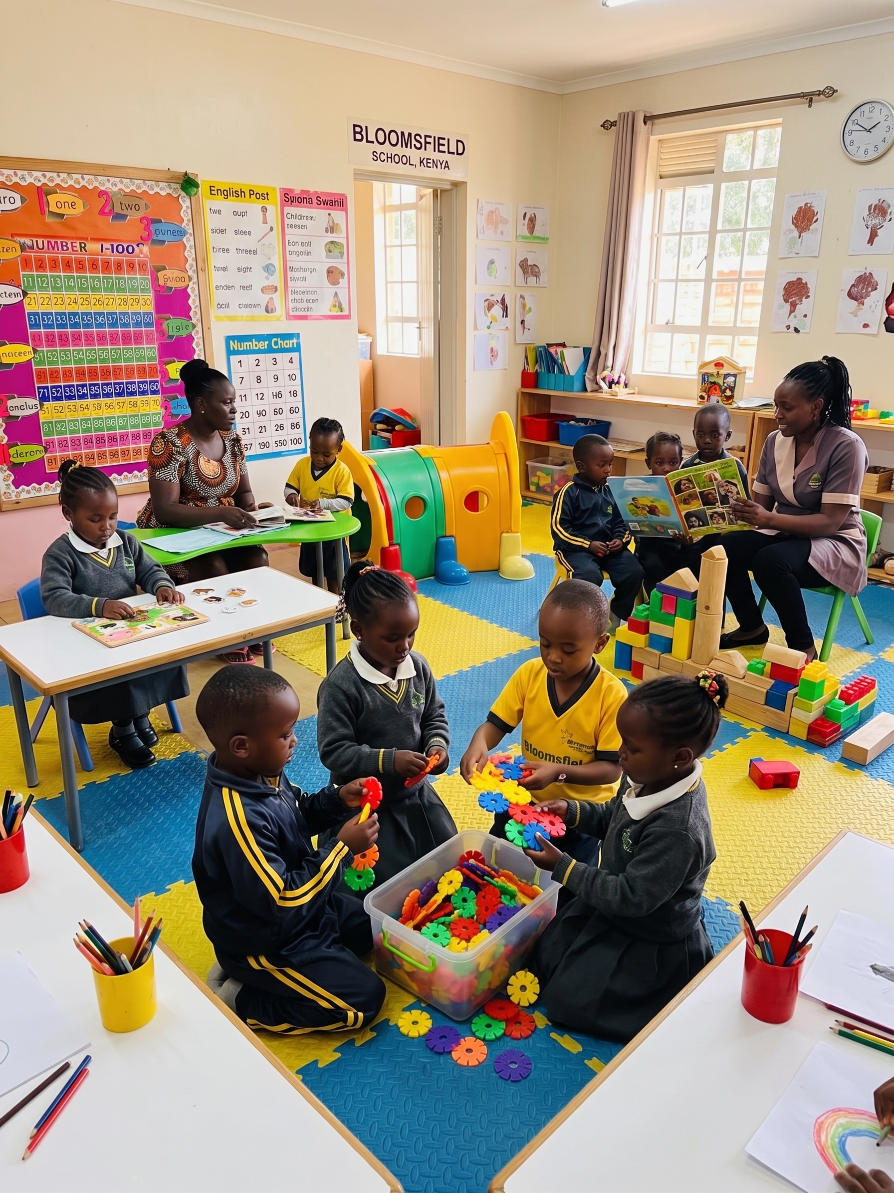 Learners in a Bloomsfield kindergarten classroom