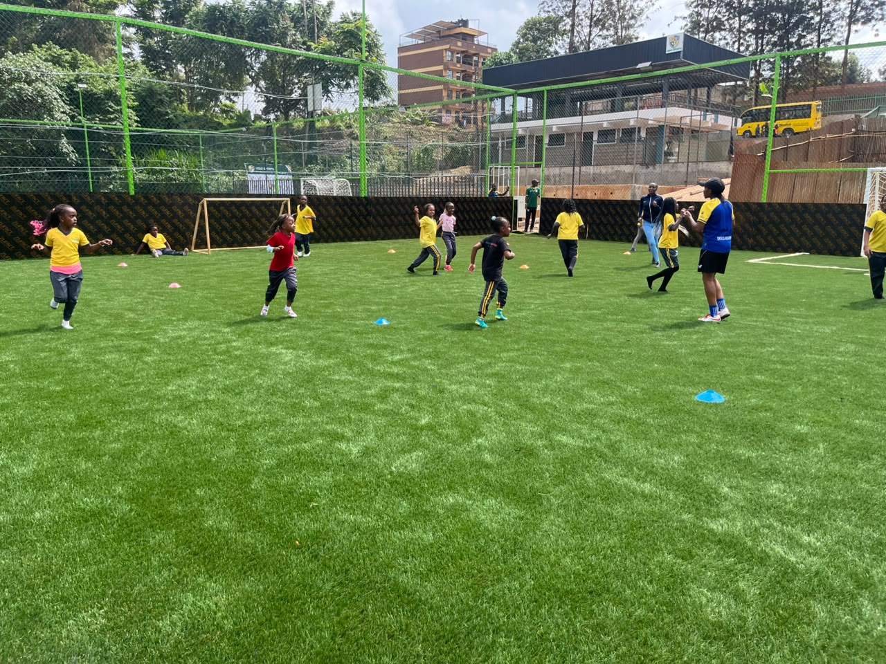 Learners taking part in sports at Bloomsfield School